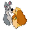 Стикерпак Lady and the Tramp для Telegram