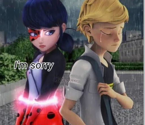 😥 Стикер «Marinette and Adrien created» для Telegram