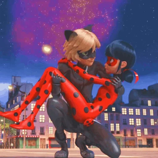 👐 Стикер «Marinette and Adrien created» для Telegram