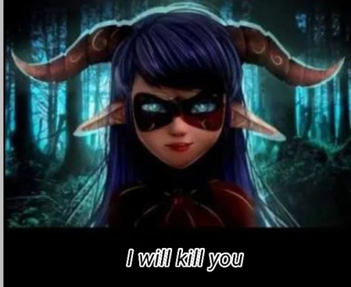 👿 Стикер «Marinette and Adrien created» для Telegram