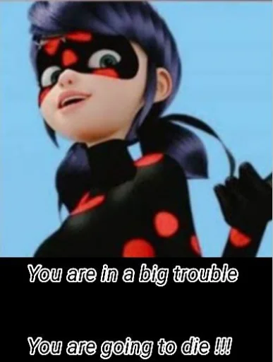 😈 Стикер «Marinette and Adrien created» для Telegram