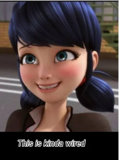 😅 Стикер «Marinette and Adrien created» для Telegram