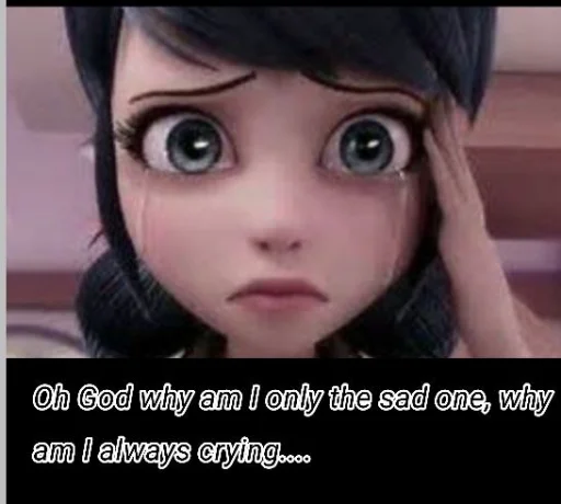 😭 Стикер «Marinette and Adrien created» для Telegram