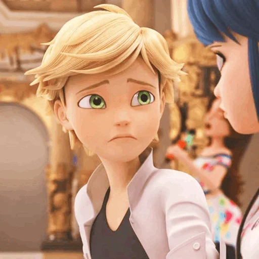 ☹️ Стикер «Marinette and Adrien created» для Telegram