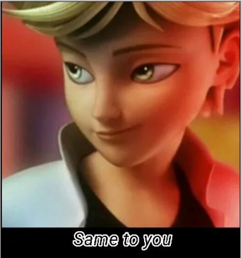 😜 Стикер «Marinette and Adrien created» для Telegram