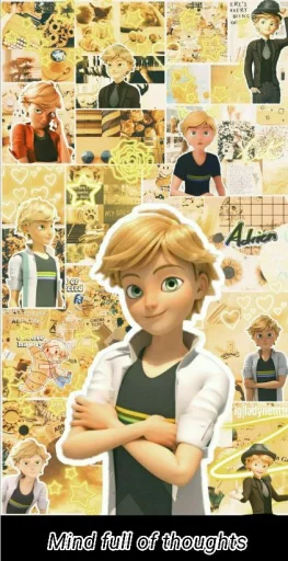 💭 Стикер «Marinette and Adrien created» для Telegram
