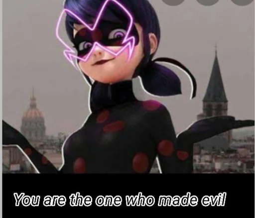 😈 Стикер «Marinette and Adrien created» для Telegram