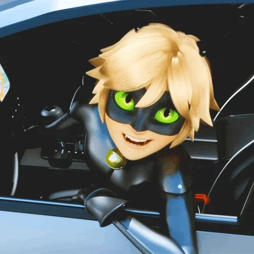 🚙 Стикер «Marinette and Adrien created» для Telegram