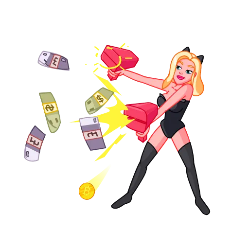 🤑 Стикер «Lady Cat» для Telegram