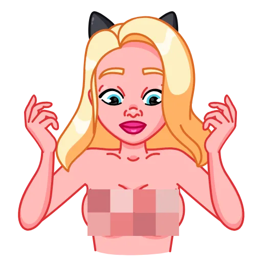 😨 Стикер «Lady Cat» для Telegram