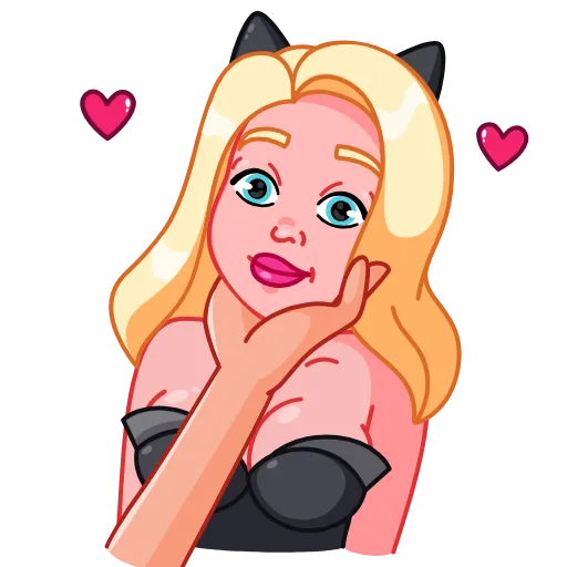 🤗 Стикер «Lady Cat» для Telegram