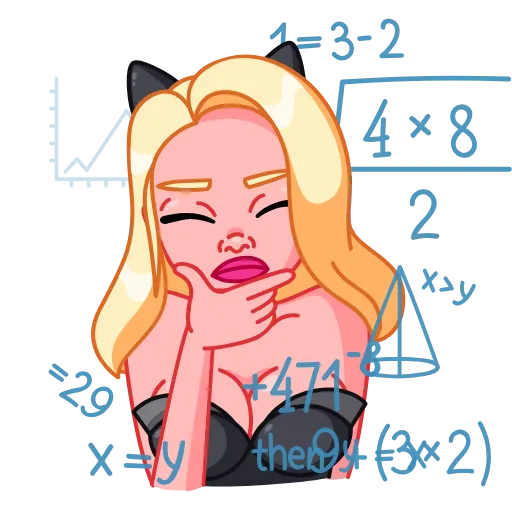🤔 Стикер «Lady Cat» для Telegram