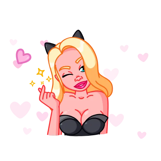 😘 Стикер «Lady Cat» для Telegram