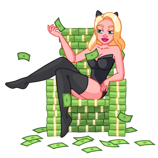 🤑 Стикер «Lady Cat» для Telegram