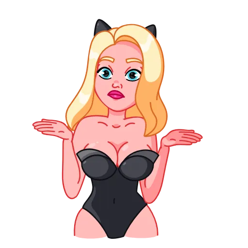 🤷‍♀️ Стикер «Lady Cat» для Telegram