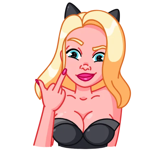 🖕 Стикер «Lady Cat» для Telegram