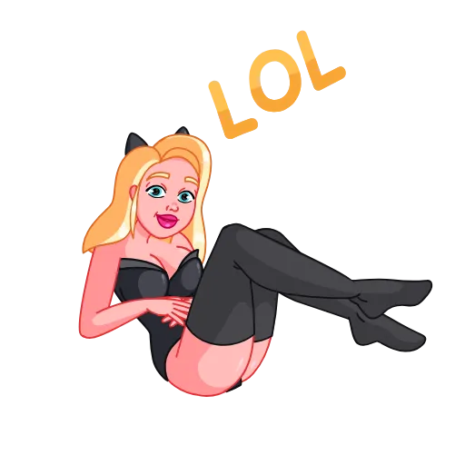 Стикерпак Lady Cat для Telegram
