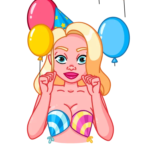 🥳 Стикер «Lady Cat» для Telegram