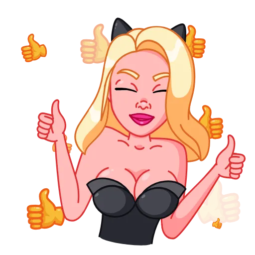 👍 Стикер «Lady Cat» для Telegram