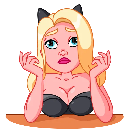 🤦‍♀️ Стикер «Lady Cat» для Telegram