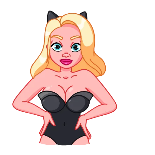 💪 Стикер «Lady Cat» для Telegram