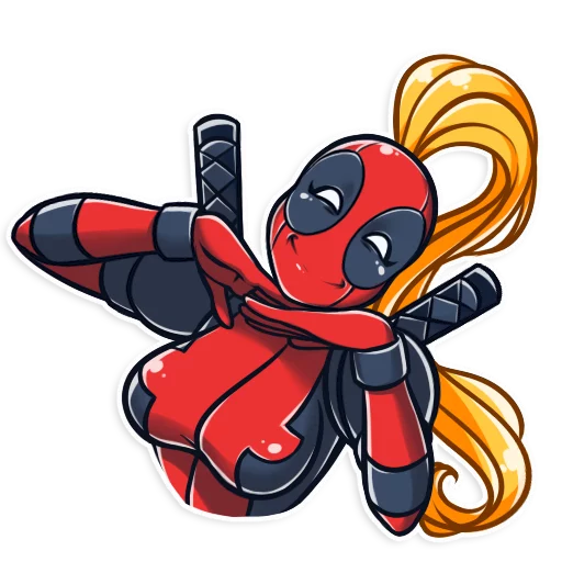 😁 Стикер «Lady Deadpool» для Telegram