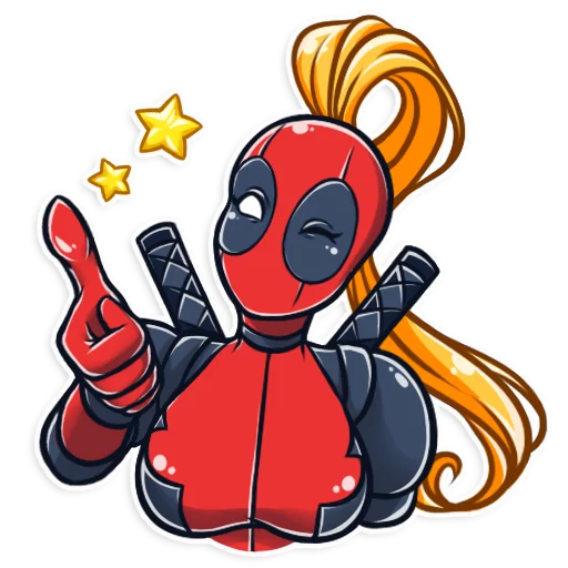 👍 Стикер «Lady Deadpool» для Telegram