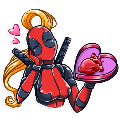 ❤️ Стикер «Lady Deadpool» для Telegram
