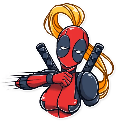 😠 Стикер «Lady Deadpool» для Telegram