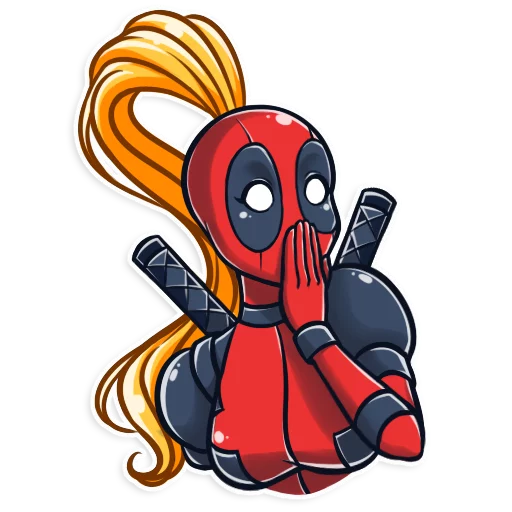 😨 Стикер «Lady Deadpool» для Telegram