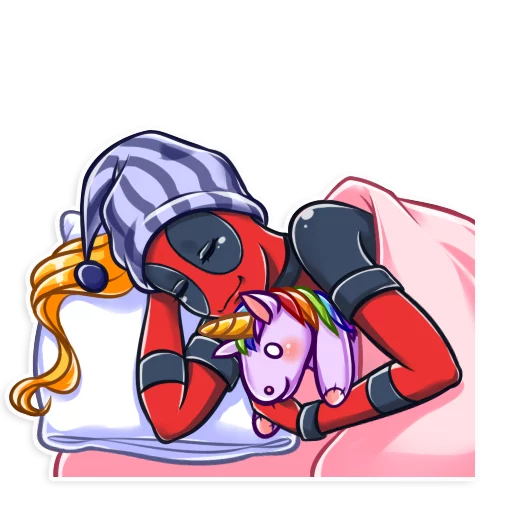 😴 Стикер «Lady Deadpool» для Telegram