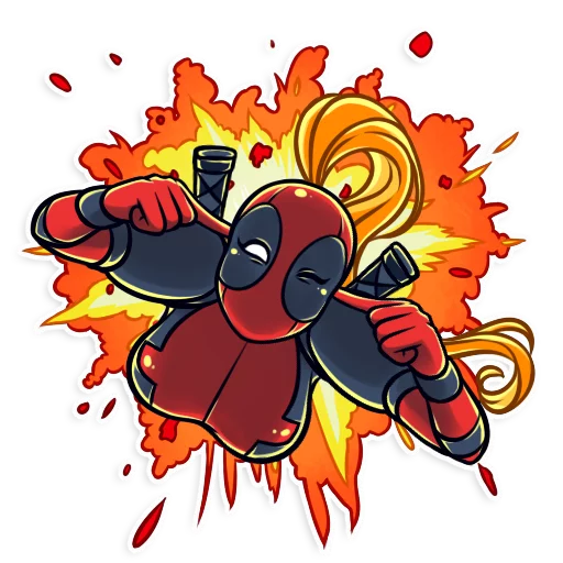 💥 Стикер «Lady Deadpool» для Telegram