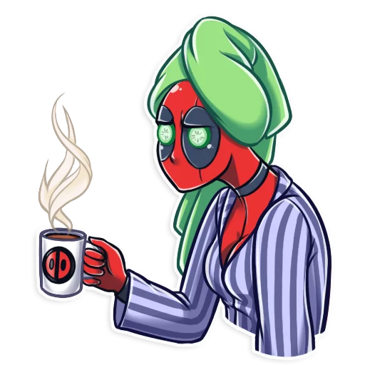 ☕️ Стикер «Lady Deadpool» для Telegram
