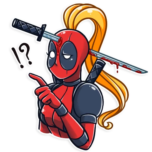 ⁉️ Стикер «Lady Deadpool» для Telegram