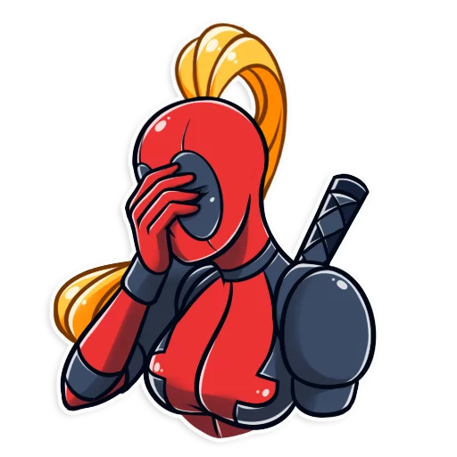 🤦‍♀️ Стикер «Lady Deadpool» для Telegram