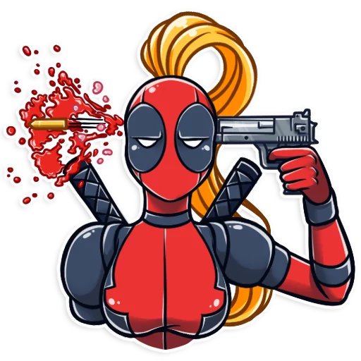 🔫 Стикер «Lady Deadpool» для Telegram
