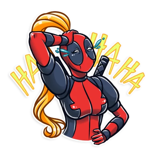 Стикерпак Lady Deadpool для Telegram