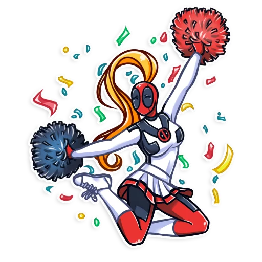 🎉 Стикер «Lady Deadpool» для Telegram