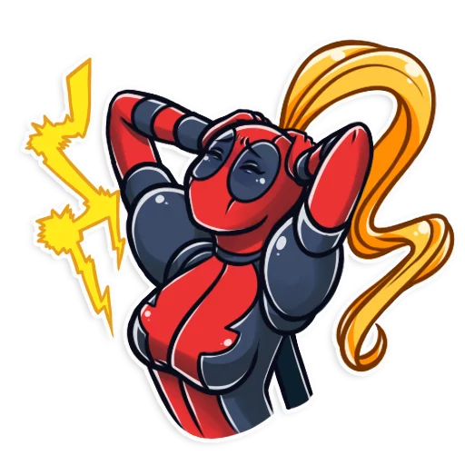 😫 Стикер «Lady Deadpool» для Telegram