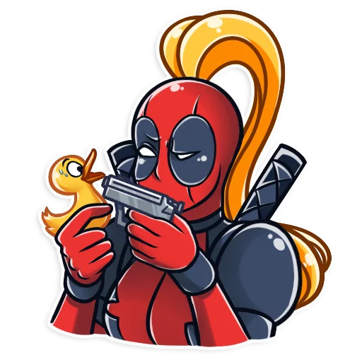 😡 Стикер «Lady Deadpool» для Telegram