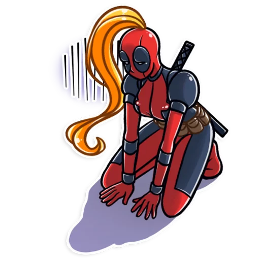 😰 Стикер «Lady Deadpool» для Telegram