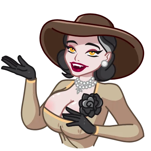 Стикерпак Lady Dimitrescu для Telegram