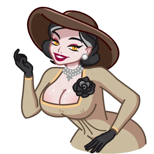 👆 Стикер «Lady Dimitrescu» для Telegram