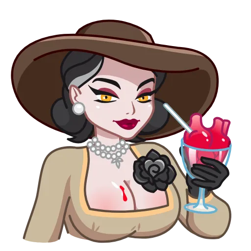 🍷 Стикер «Lady Dimitrescu» для Telegram