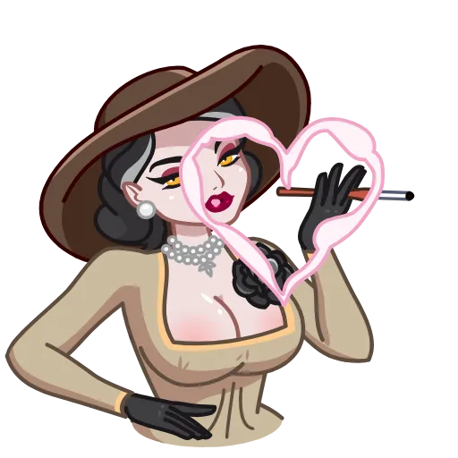 😘 Стикер «Lady Dimitrescu» для Telegram