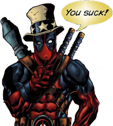 🙈 Стикер «deadpoolftlady» для Telegram