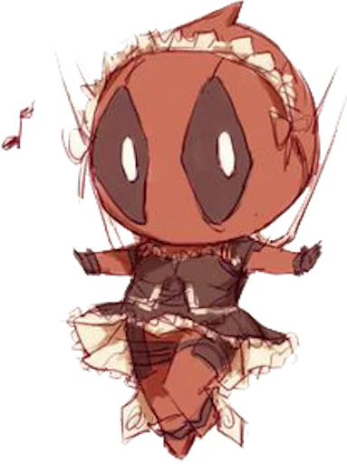 😇 Стикер «deadpoolftlady» для Telegram