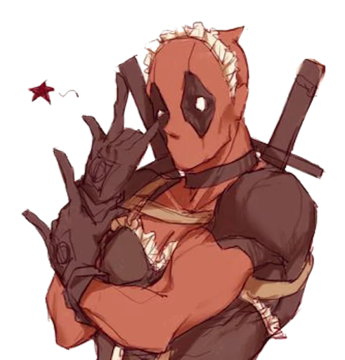 😈 Стикер «deadpoolftlady» для Telegram