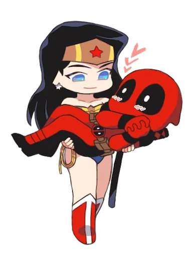😇 Стикер «deadpoolftlady» для Telegram