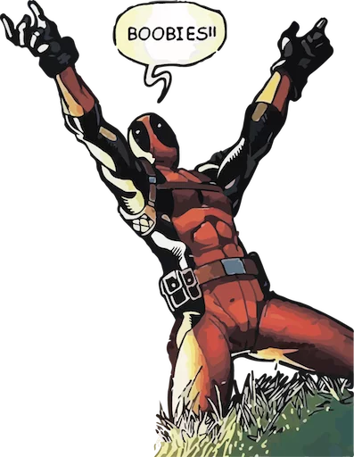 😇 Стикер «deadpoolftlady» для Telegram
